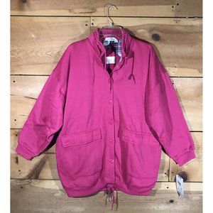 Vintage B.O.G Sport Button Up Jacket Coat Womens Size One Fits All Poly Blend